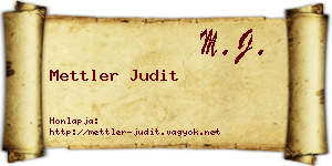 Mettler Judit névjegykártya